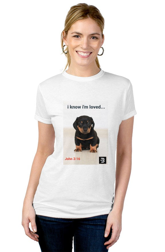 I'm loved ladies blend tee