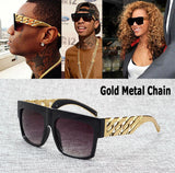 Celebrity Inspired Gold Metal  Sunglasses
