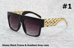Gafas de sol de metal dorado inspiradas en celebridades