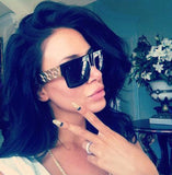 Celebrity Inspired Gold Metal  Sunglasses