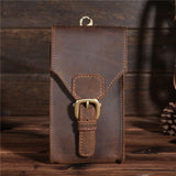 Genuine Leather Waist Bag for Men and Women