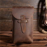 Genuine Leather Waist Bag for Men and Women