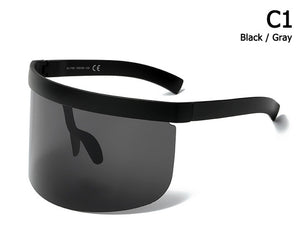 Oversized Shield Style Sunglasses