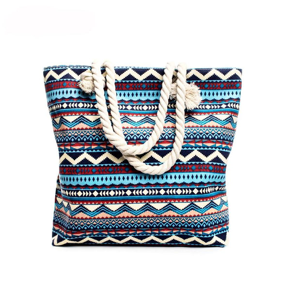 Tote de lona estilo bohemio